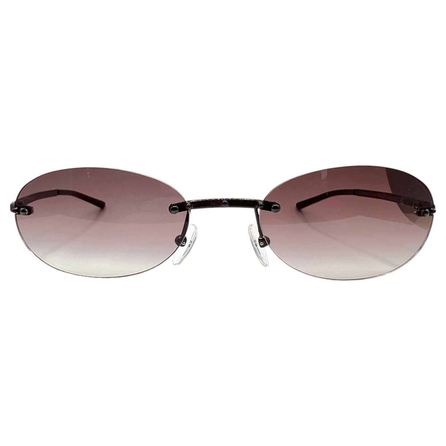 Gucci Burgundy Rimless Oval Gradient Sunglasses GG1757