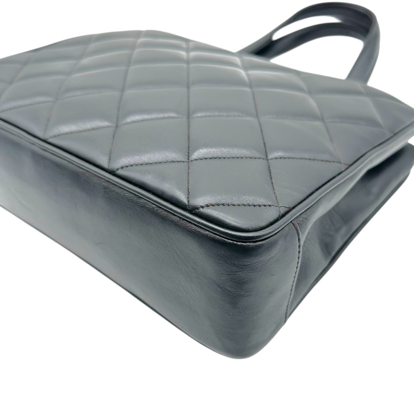 Chanel Black Matelasse Lambskin Handbag with Gold CC Clasp