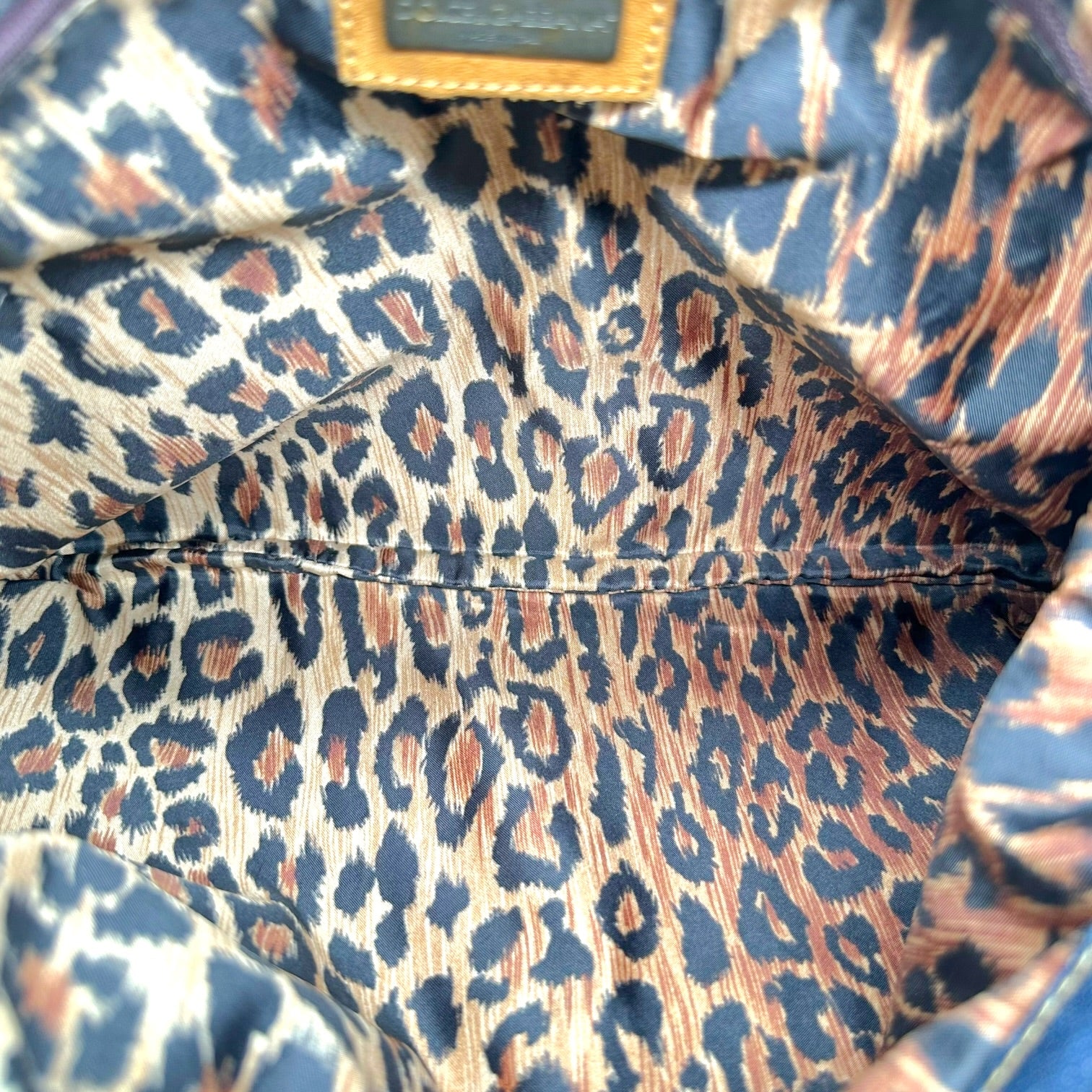 Dolce & Gabbana Denim Tan Suede Shoulder Bag