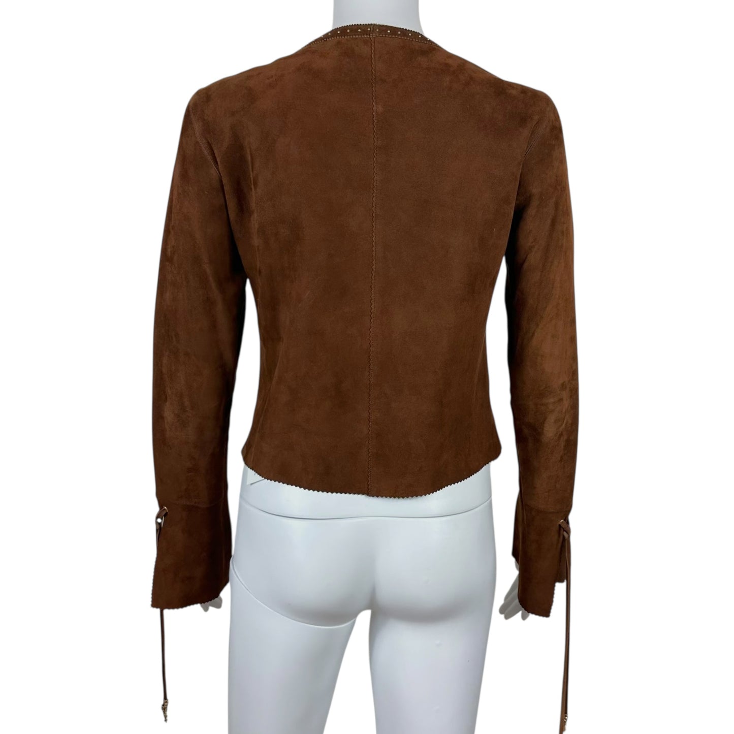 Roberto Cavalli Brown Suede Fringe Jacket - Outfit Repeater