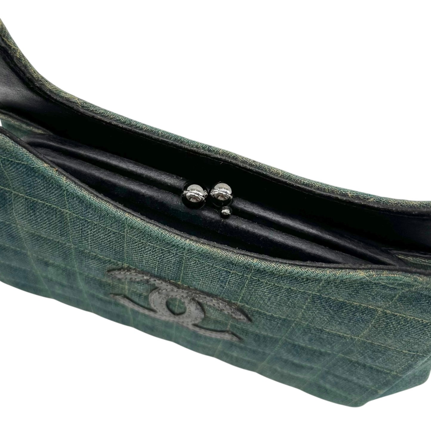 Chanel Denim Chocolate Bar CC Logo Shoulder Bag 2000-02