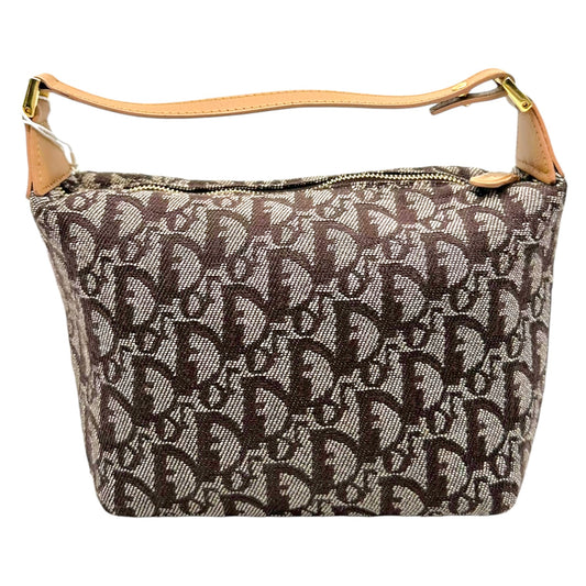 Christian Dior Burgundy Trotter Monogram Pochette Bag