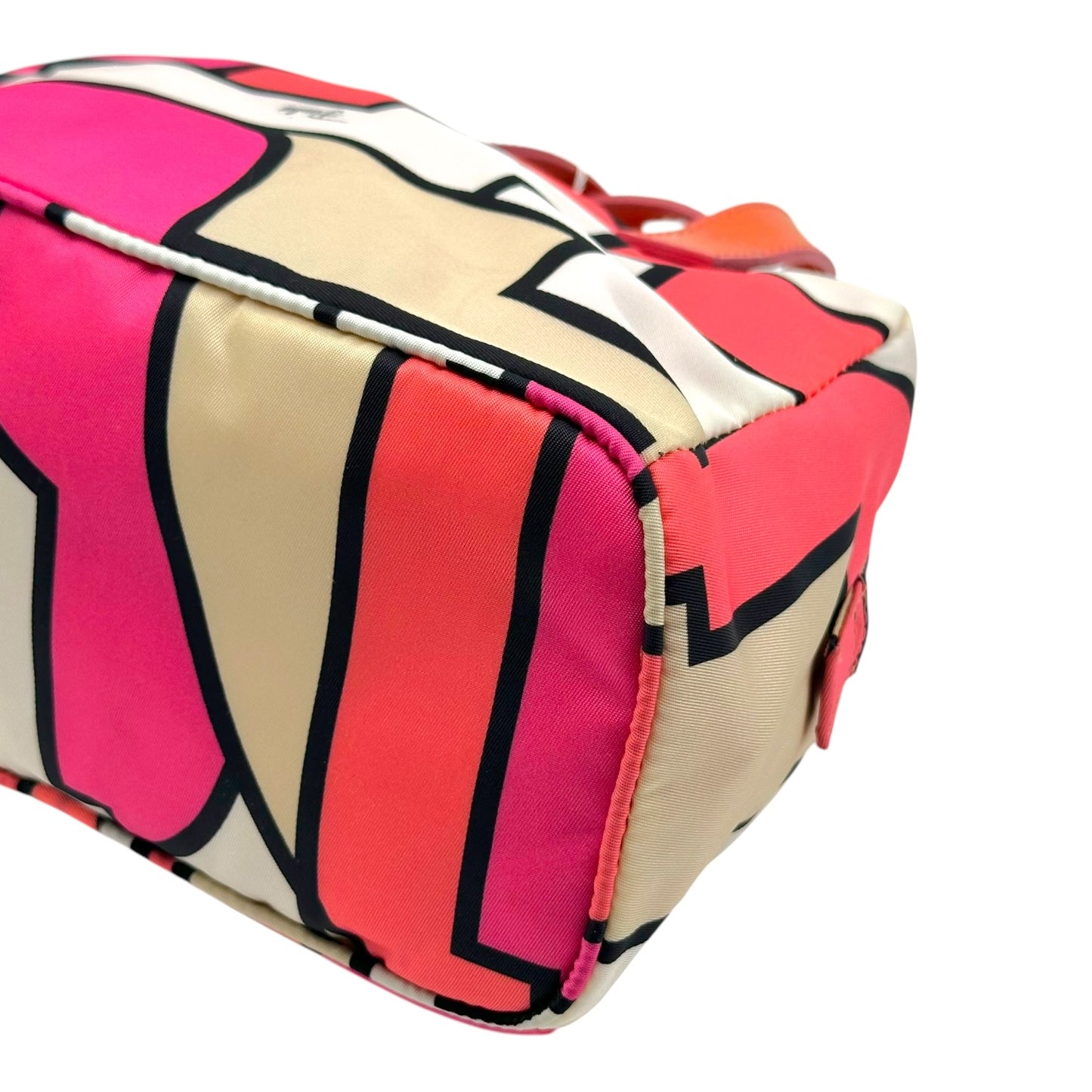 Emilio Pucci Printed Nylon Top Handle Pochette Bag