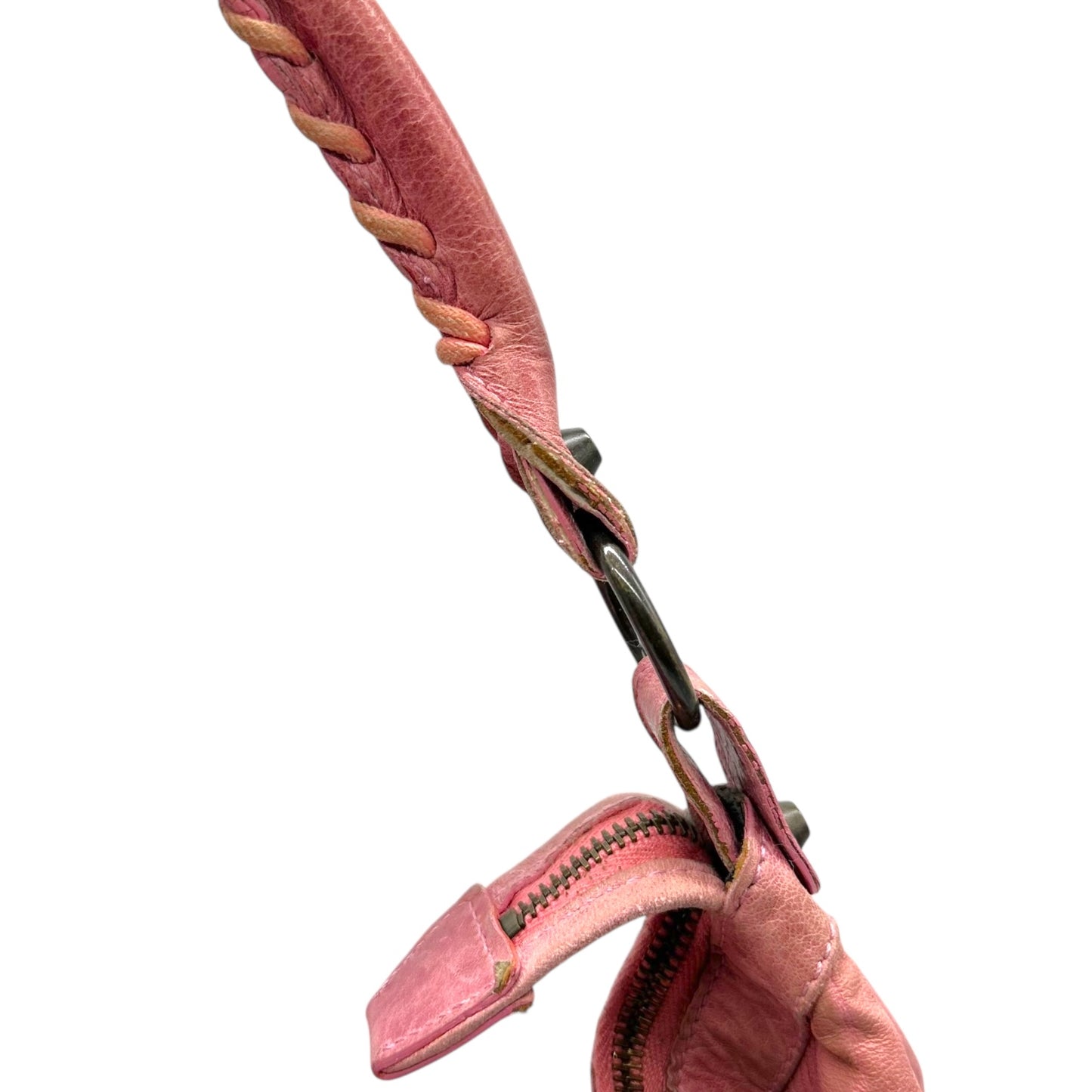 Balenciaga Pink Lambskin The Day City Hobo Bag