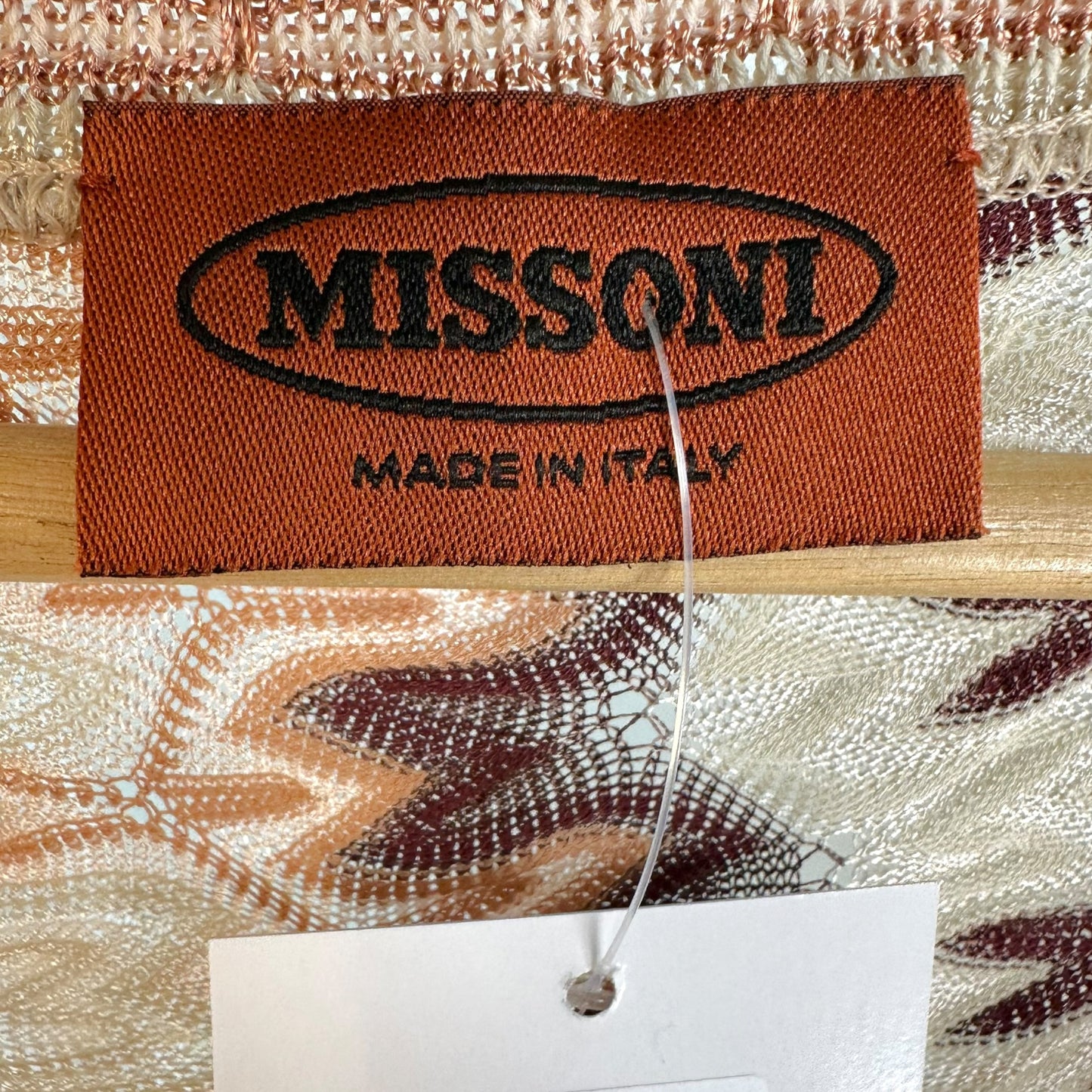 Missoni Ivory Orange Chevron Knit Longsleeve Mini Dress