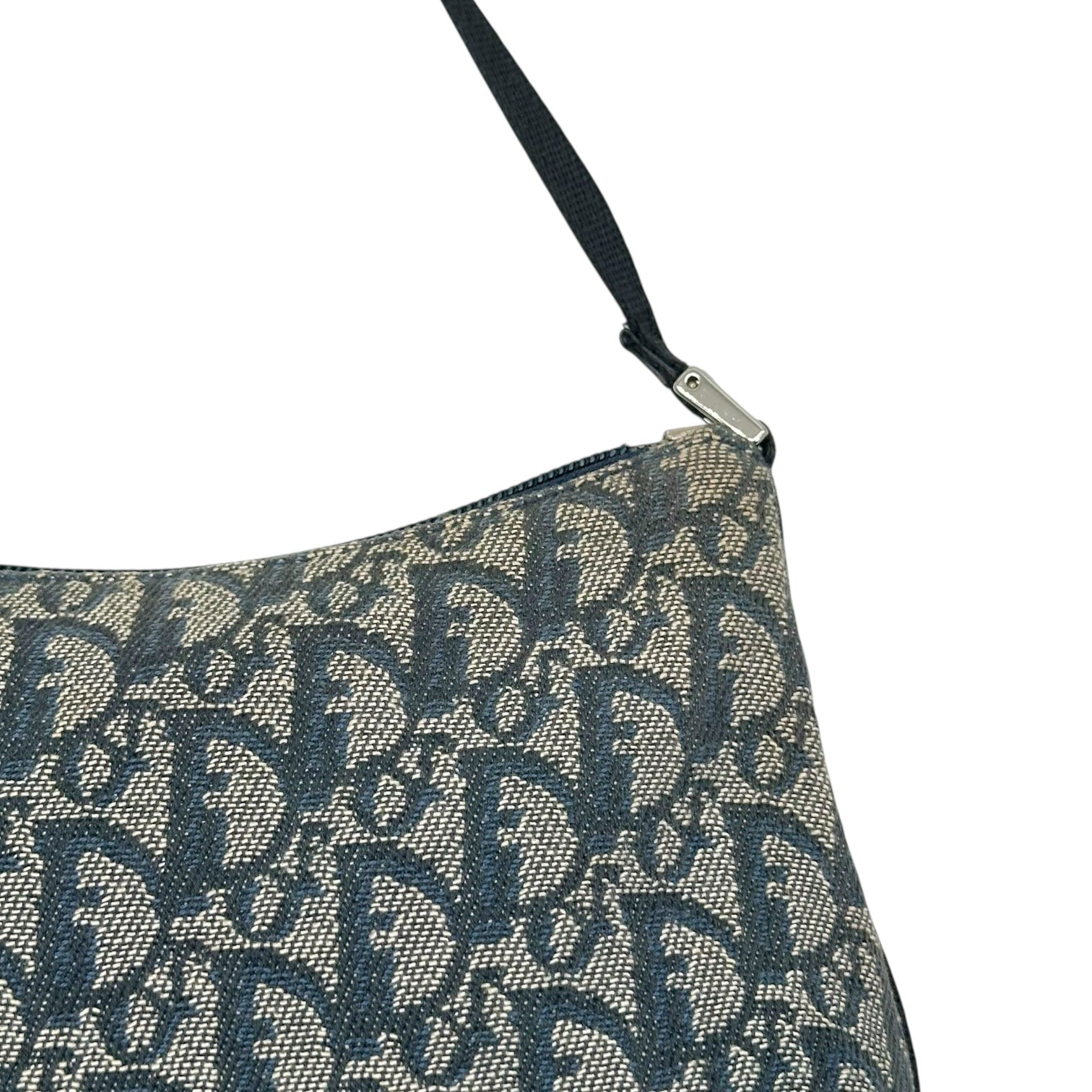 Christian Dior Navy Blue Trotter Monogram Shoulder Pochette Bag - Outfit Repeater