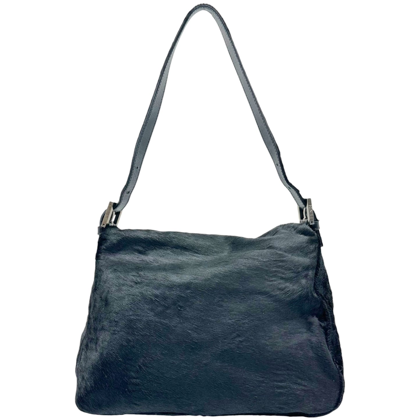 Fendi Black Ponyhair Mama Baguette Shoulder Bag