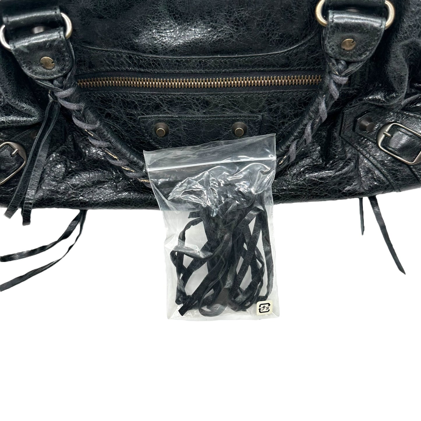 Balenciaga Black Leather Twiggy City 2-Way Bag