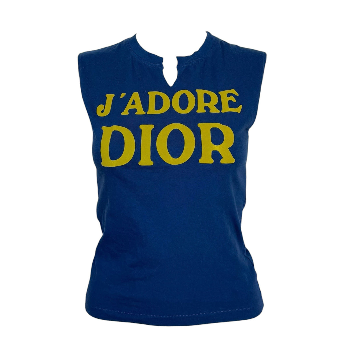Christian Dior F/W 2002 Blue & Yellow J'Adore Dior Tank