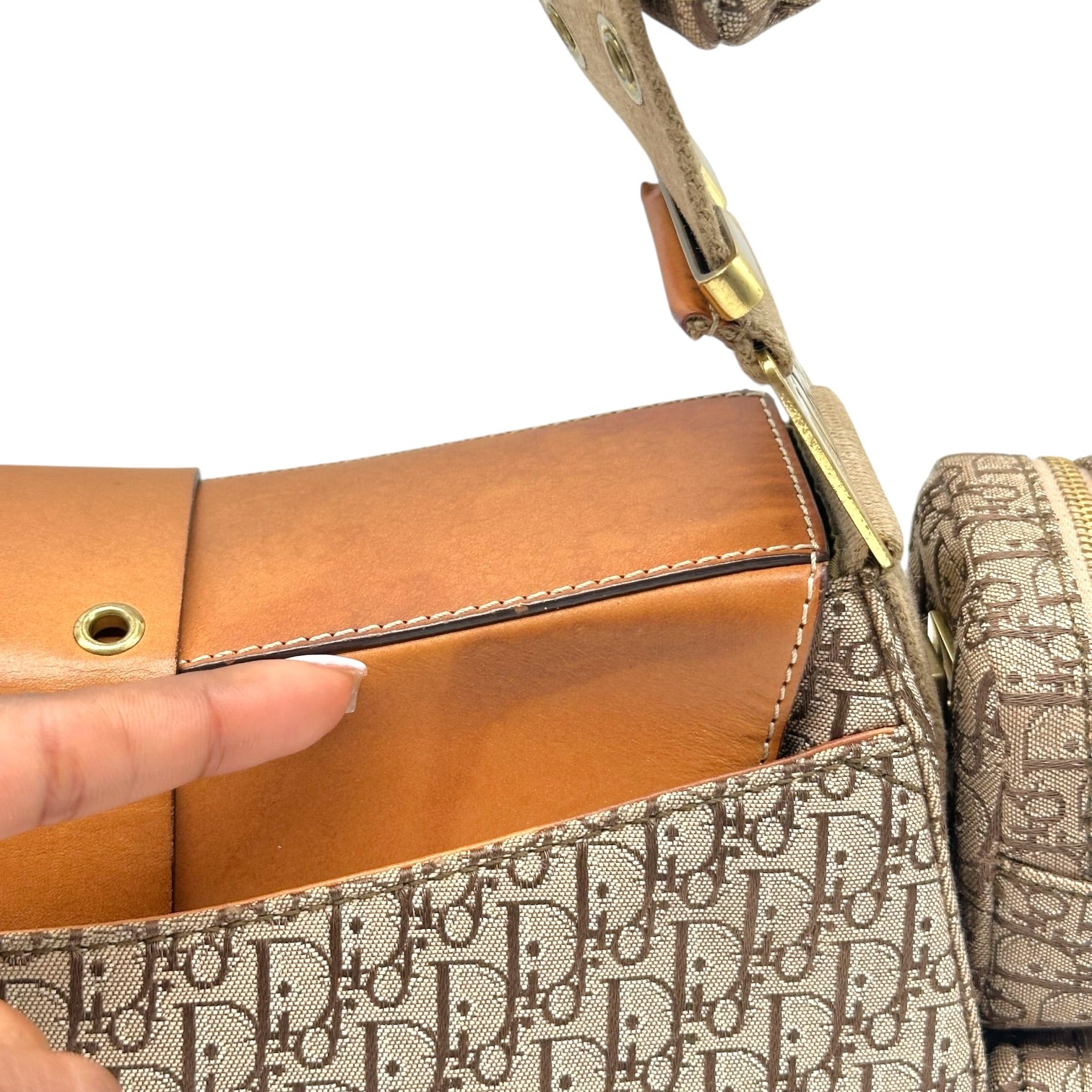 Christian Dior Tan Monogram Shoulder Bag