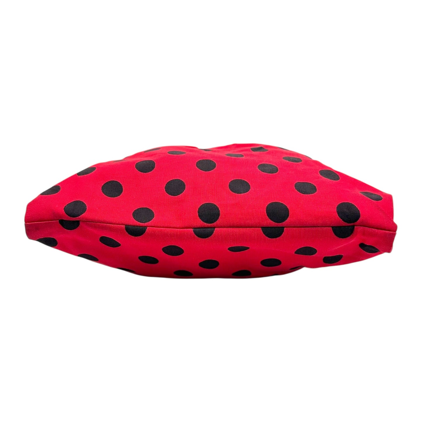Moschino Red Black Polka Dot Kisslock Handbag