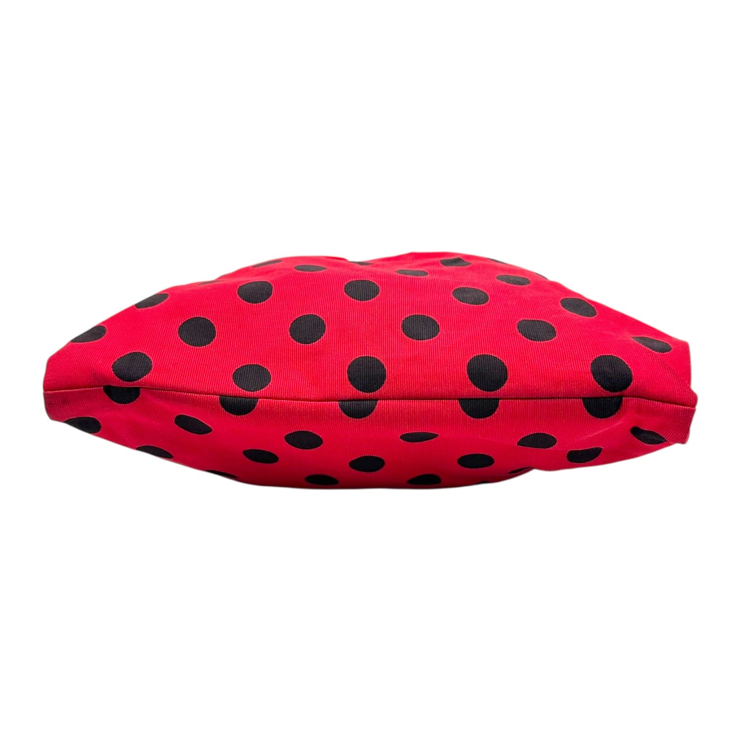 Moschino Red Black Polka Dot Kisslock Handbag