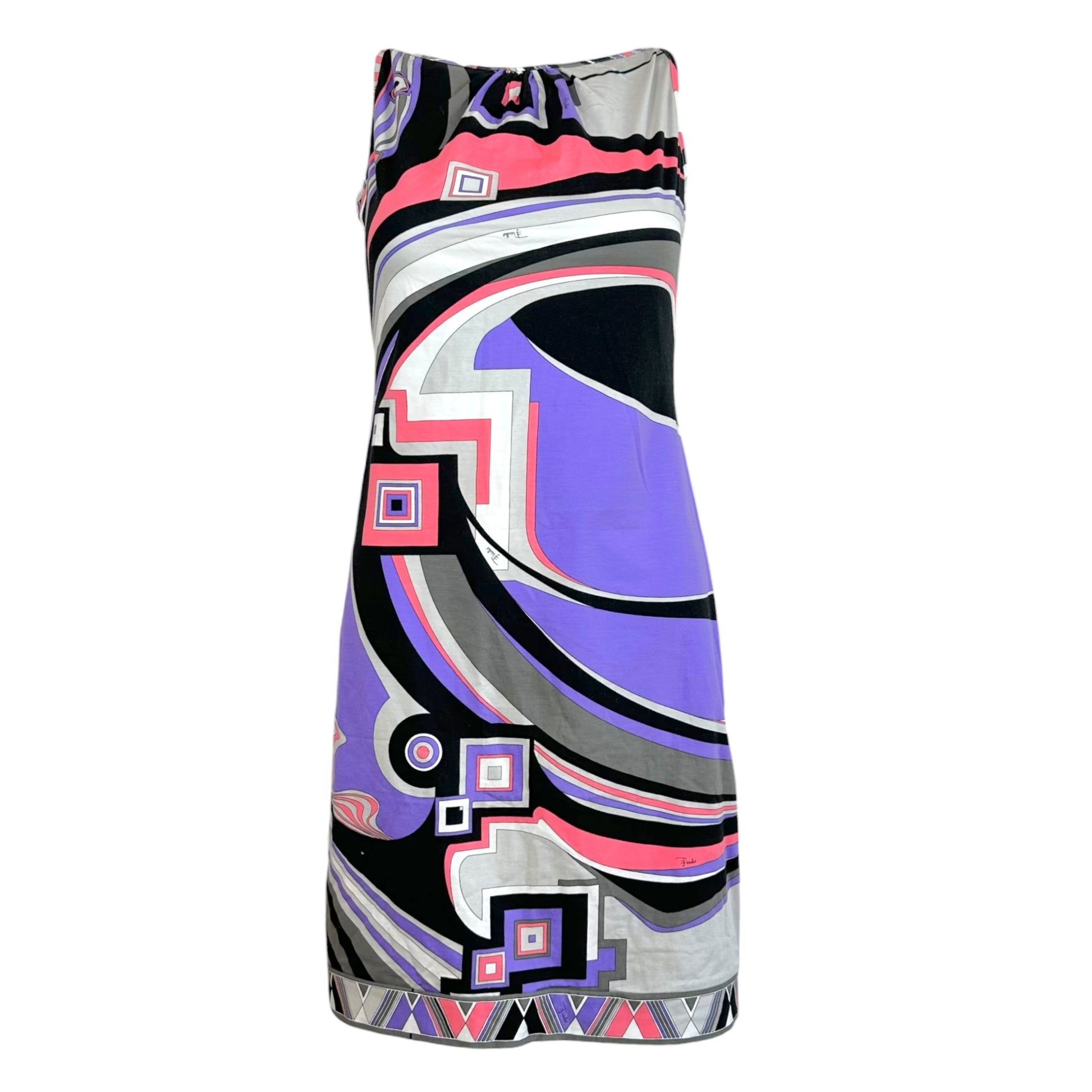 Emilio Pucci Printed Mini Dress Purple Pink Black