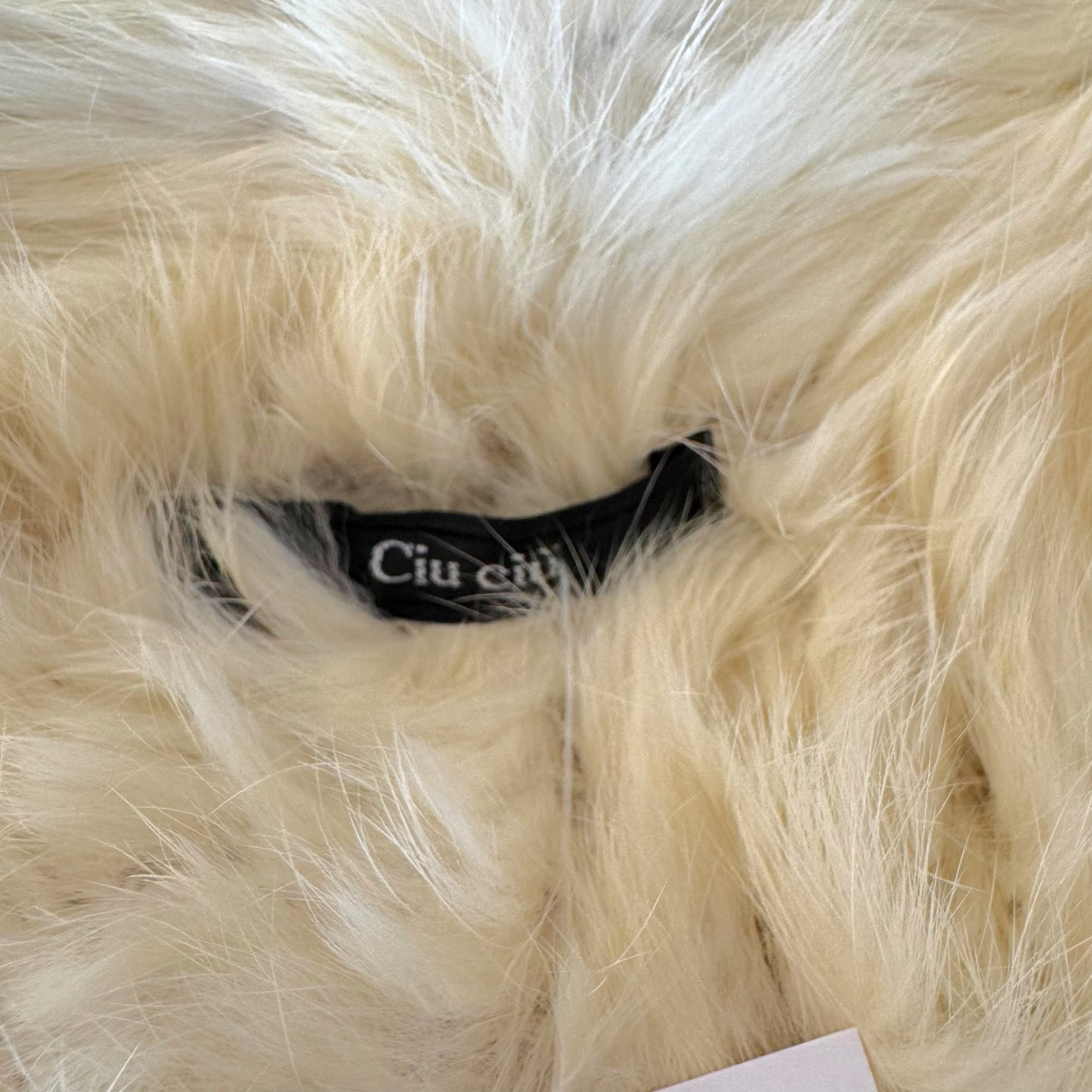 Vintage Chuchu Butter Yellow & Pink Patterned Rabbit Fur Poncho - Outfit Repeater