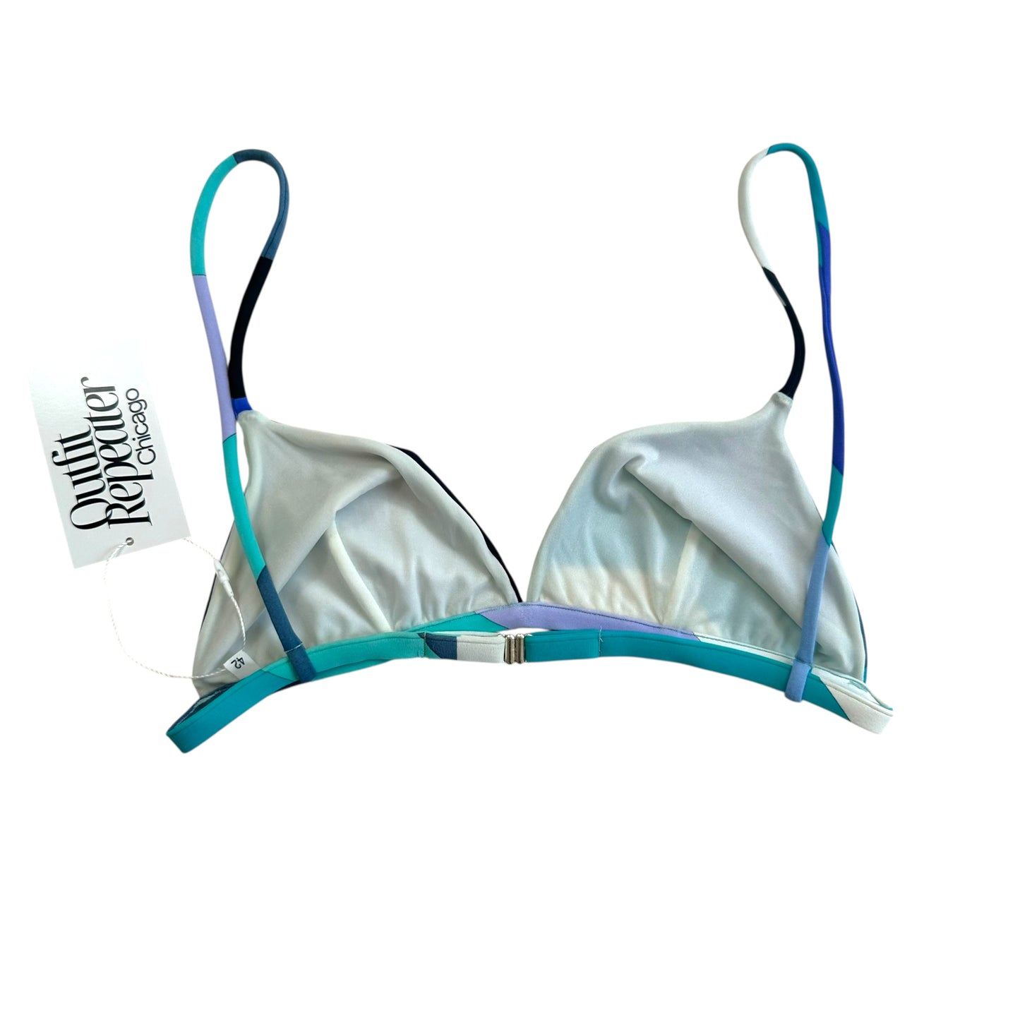 Emilio Pucci Blue Patterned Bikini Set