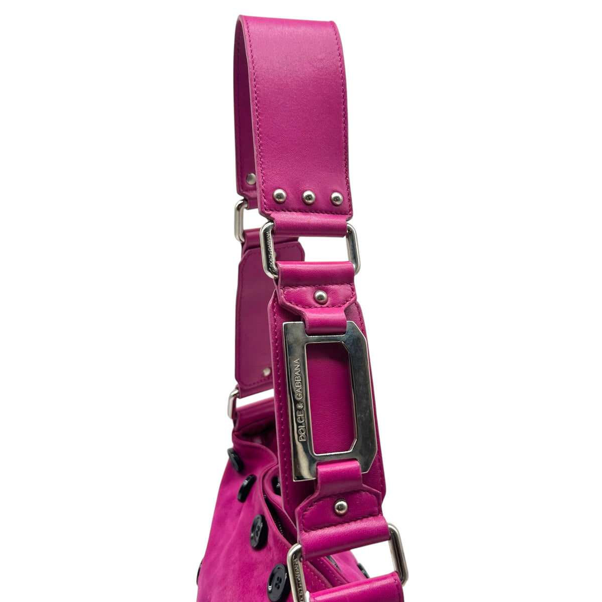 Dolce & Gabbana Pink Suede Multi-Layer Hobo Bag