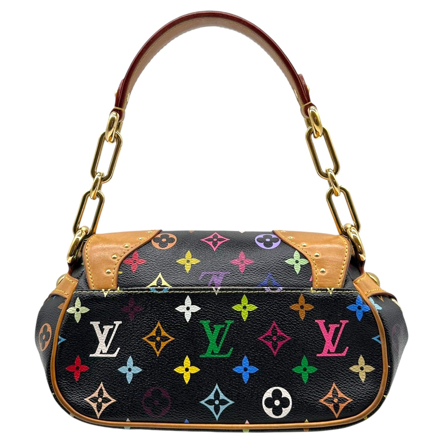 Louis Vuitton Shoulder Bag Black Multicolor Murakami