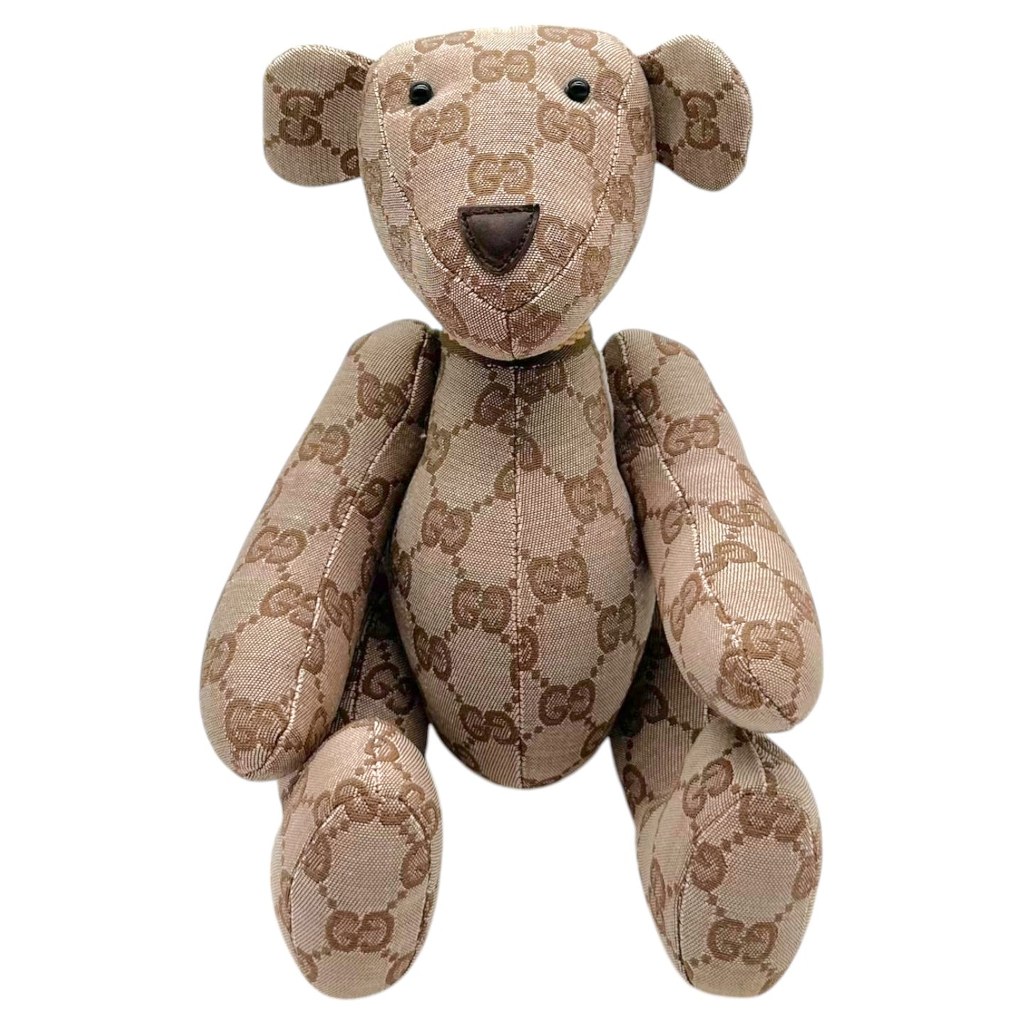 Gucci Tan Monogram Teddy Bear