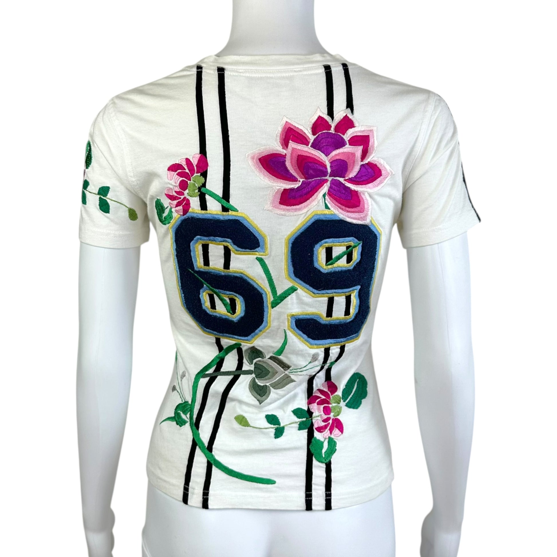 Christian Dior Embroidered T-Shirt White Crew Neck