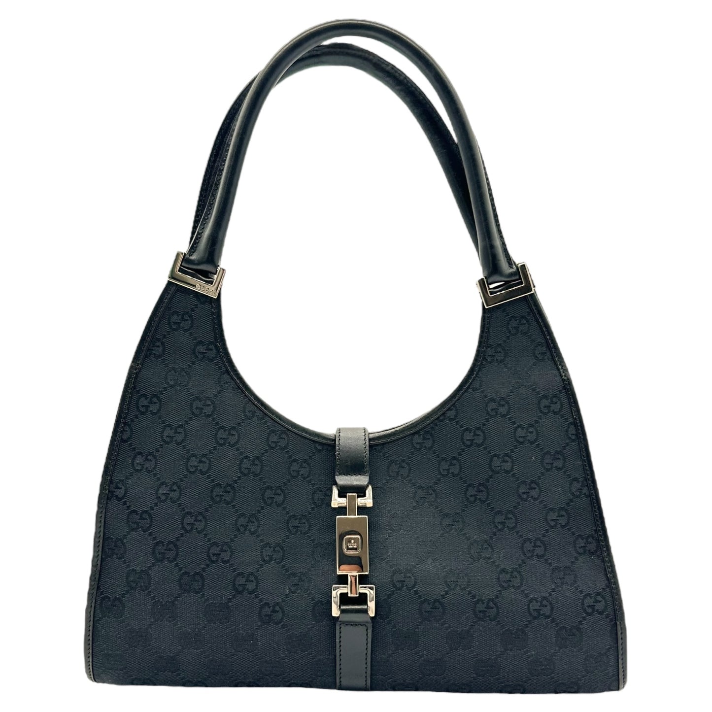 Gucci Black Monogram Jackie Bag