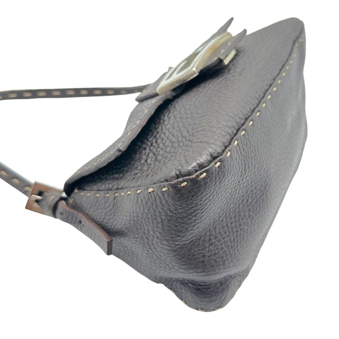 Fendi Brown Leather Selleria Mini Mama Baguette