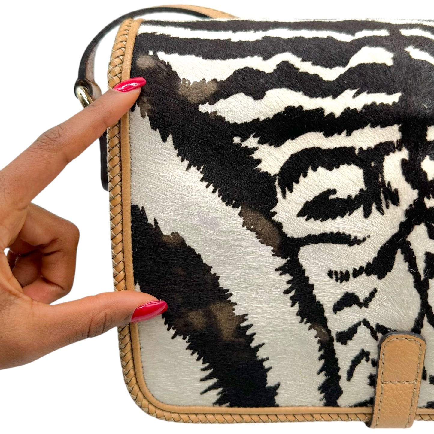 Gucci Zebra Print Ponyhair Crossbody Bag