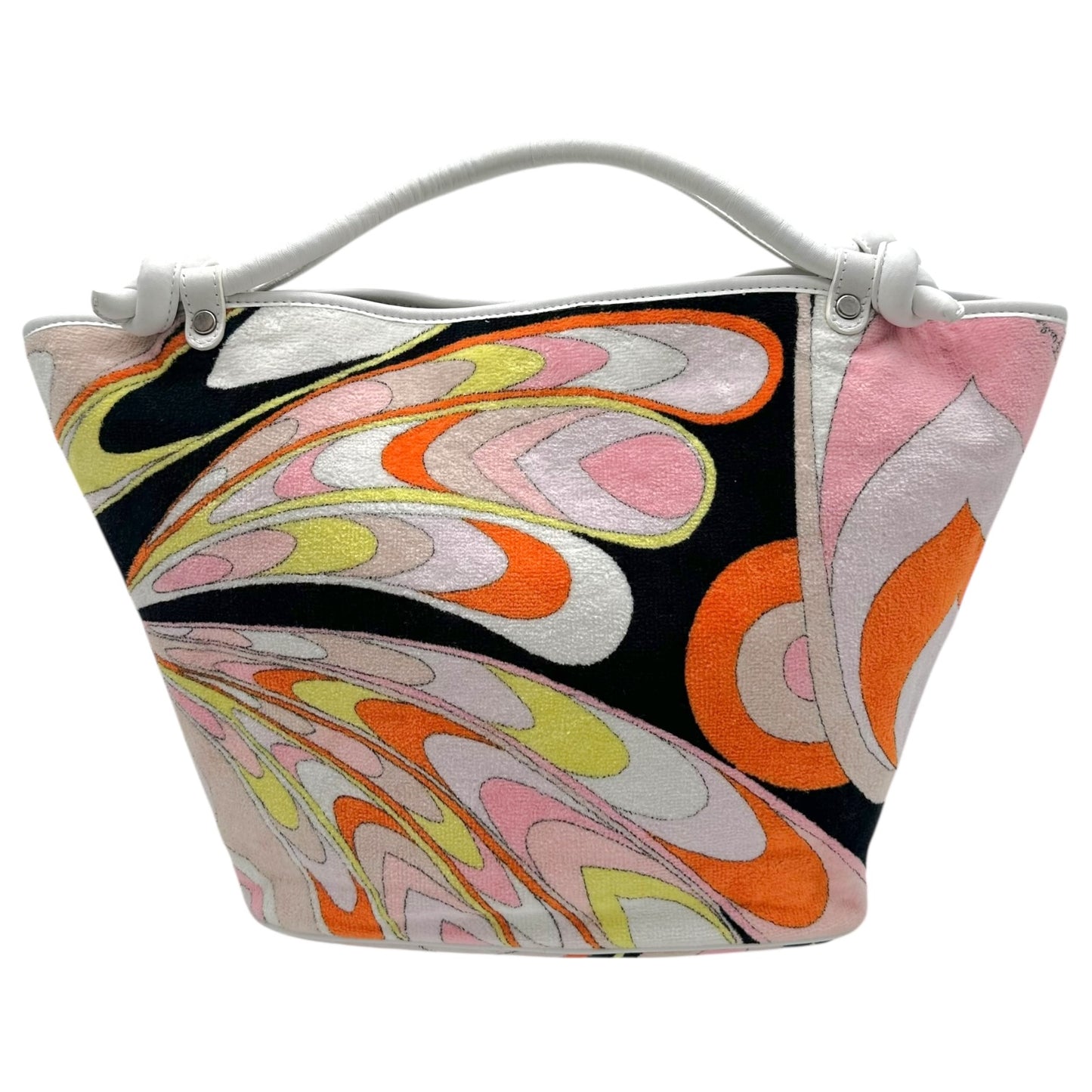 Emilio Pucci Multicolor Printed Terry Mini Tote Handbag
