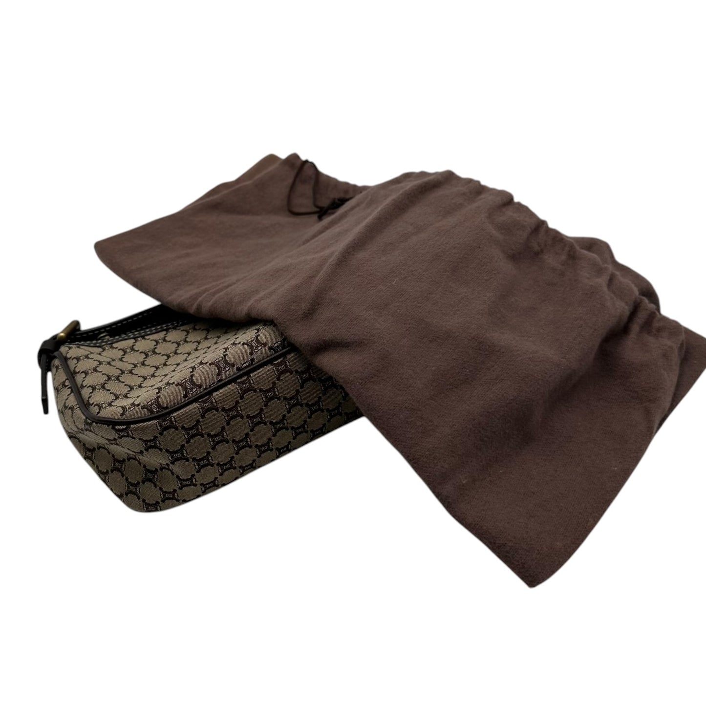 Celine Pochette Bag Tan Brown Triomphe Monogram