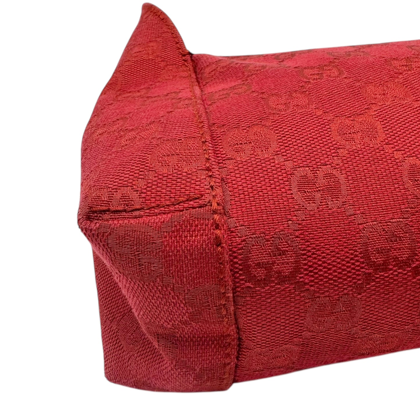 Gucci Red Canvas Monogram Mini Bag