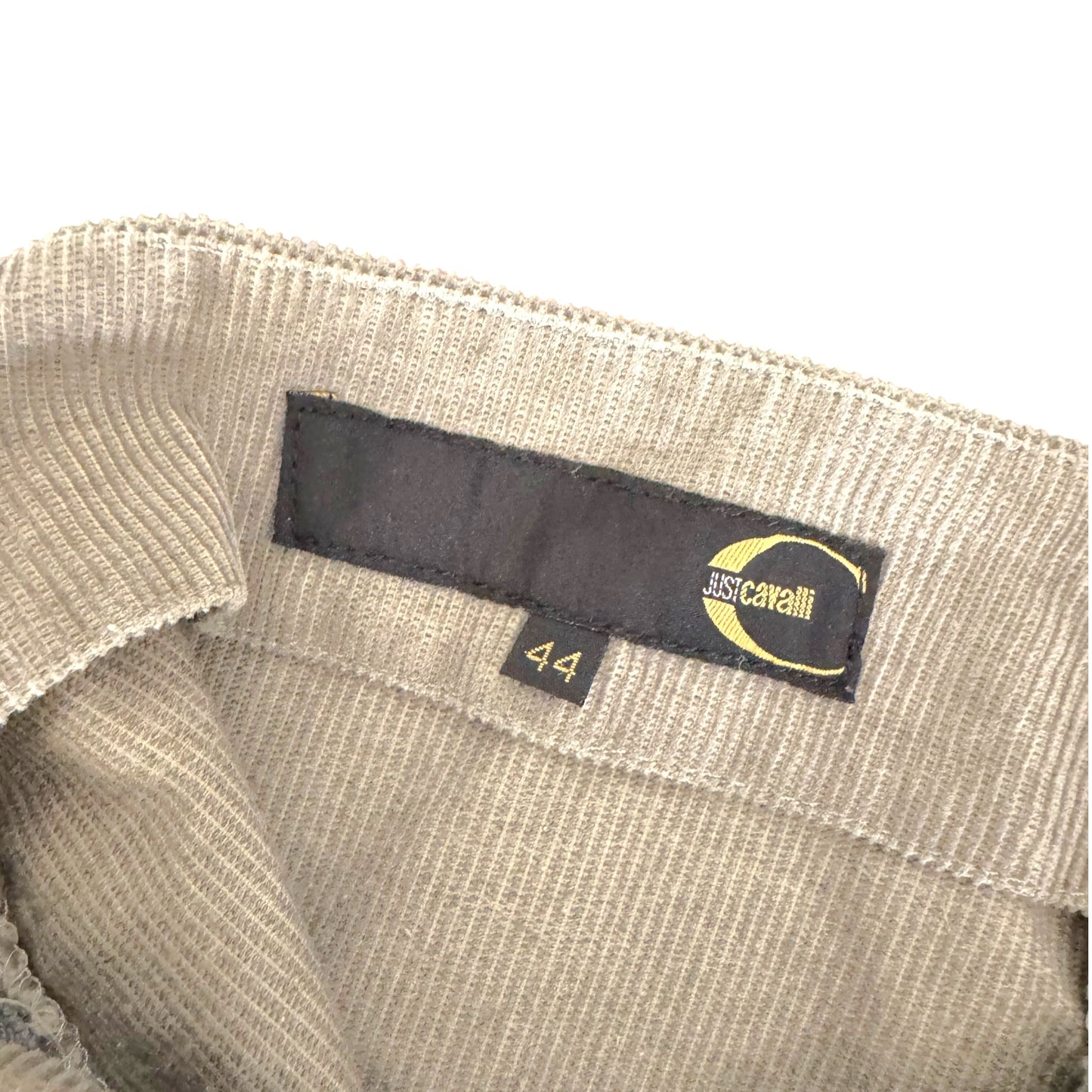 Just Cavalli Roberto Cavalli Gray Corduroy Printed Mini Skirt - Outfit Repeater