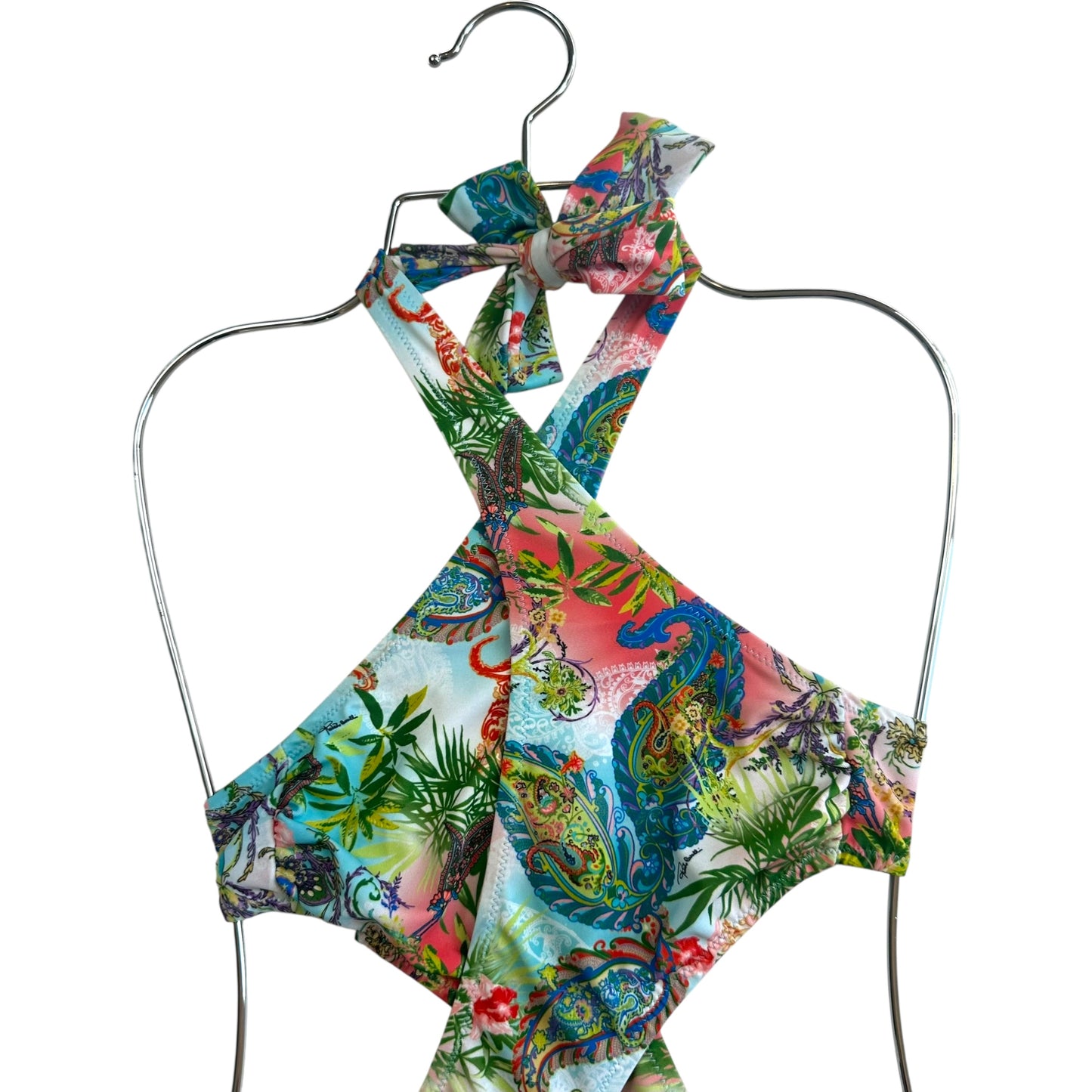Roberto Cavalli Multicolor Floral Print One Piece Swimsuit