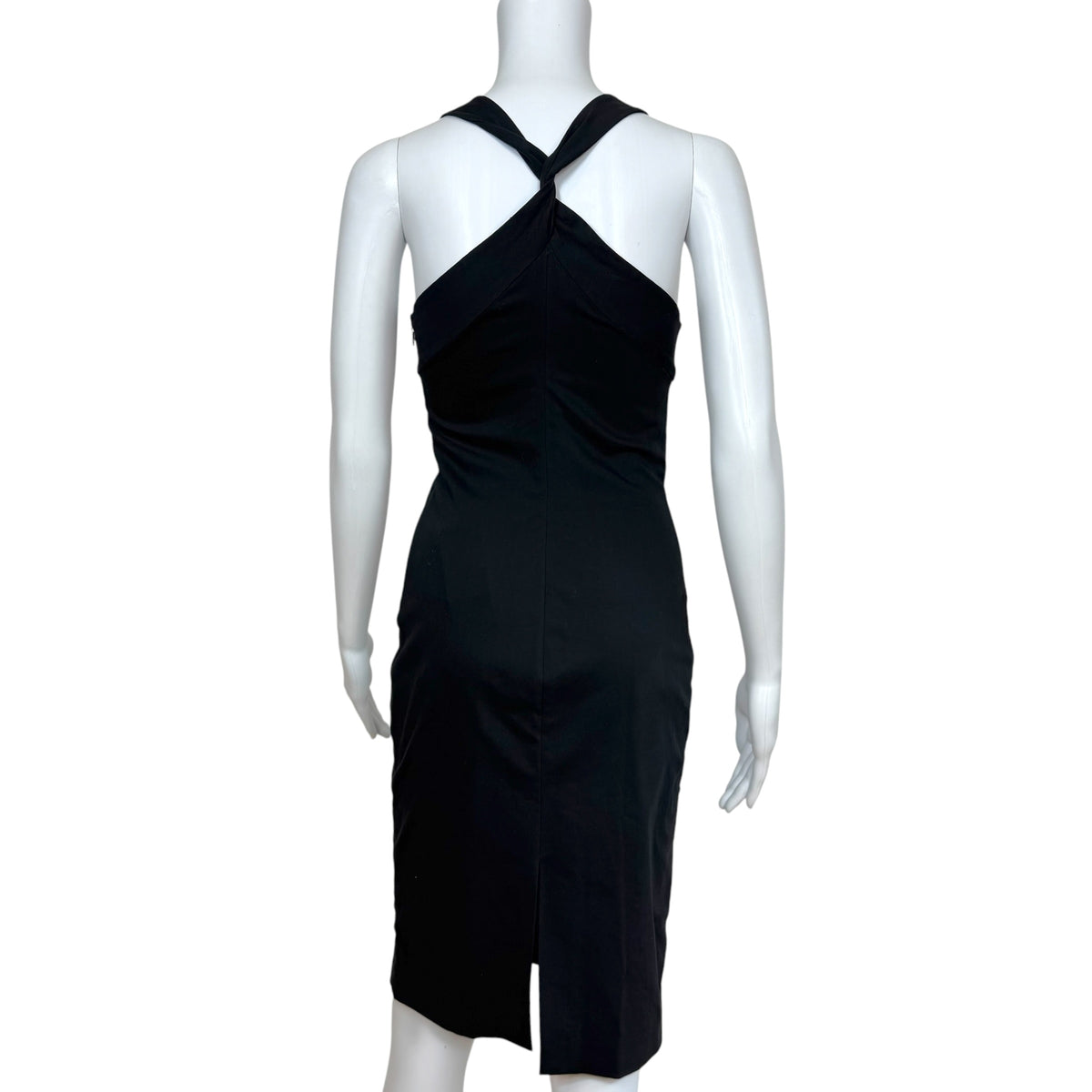 Gucci F/W 2005 Black Cross-Back Black Midi Dress NEW