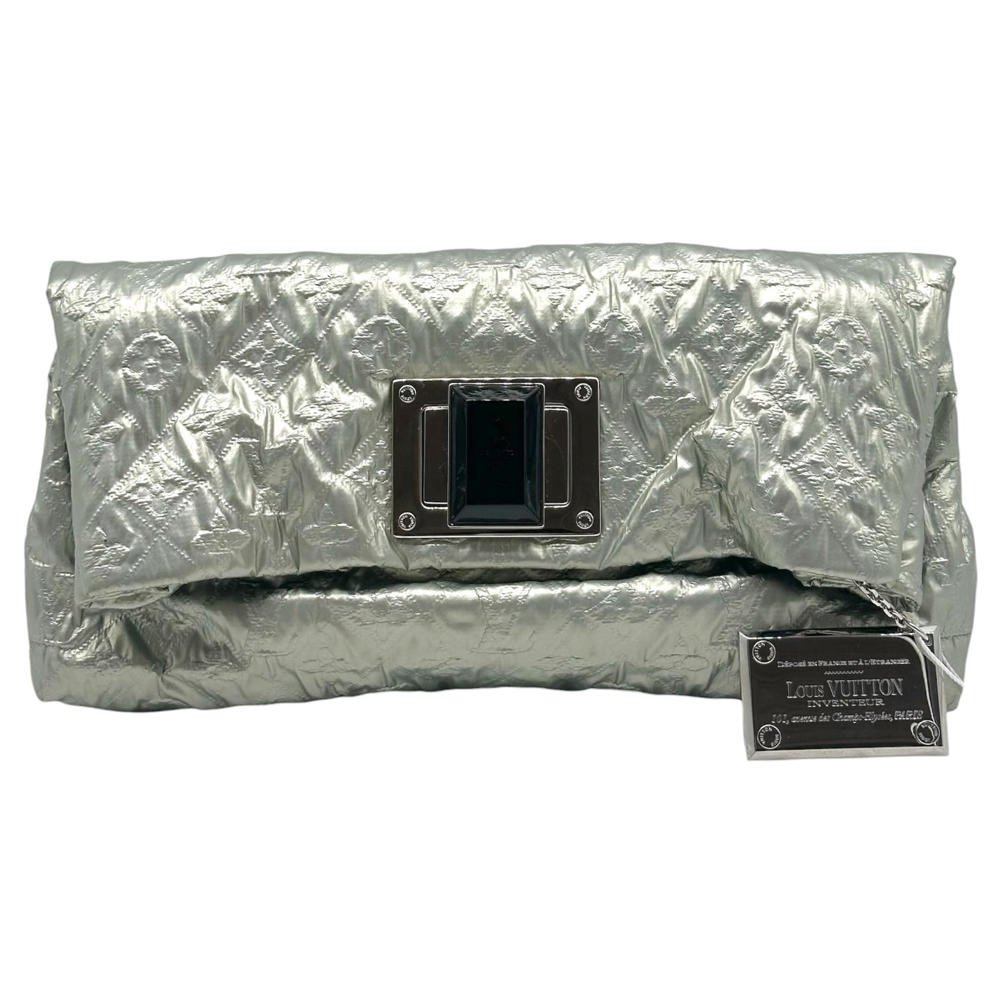 Louis Vuitton Silver Puffer Monogram Clutch Bag