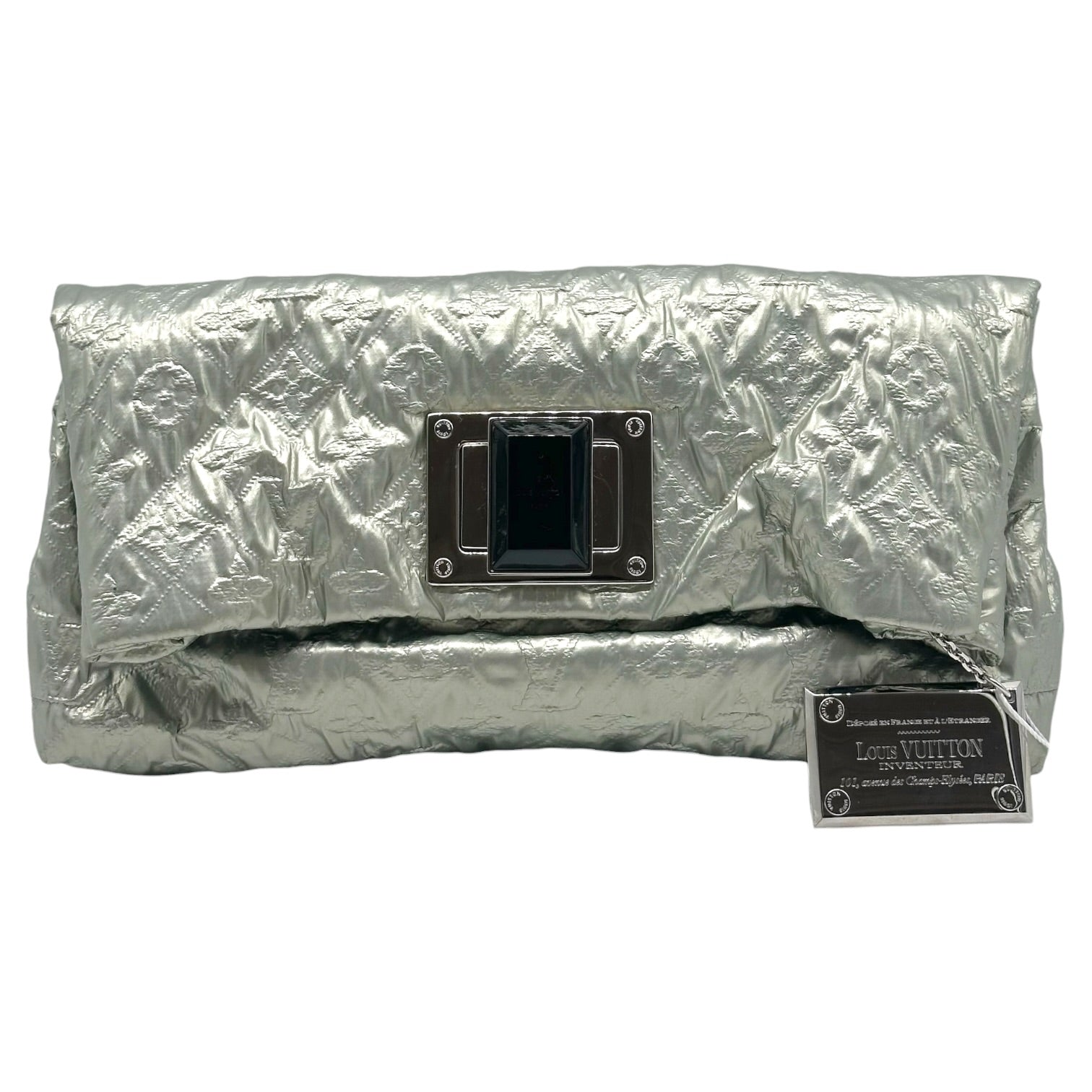 Louis Vuitton Silver Puffer Monogram Clutch Bag