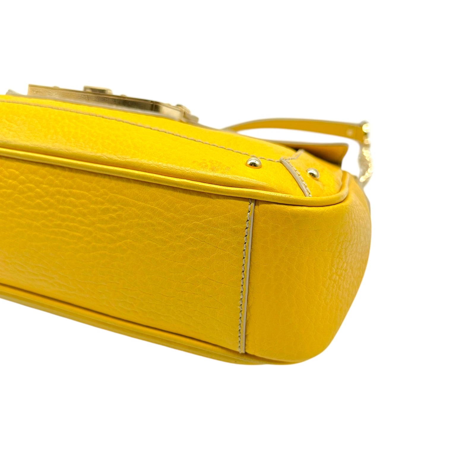Dolce & Gabbana Yellow Gold Leather Shoulder Bag