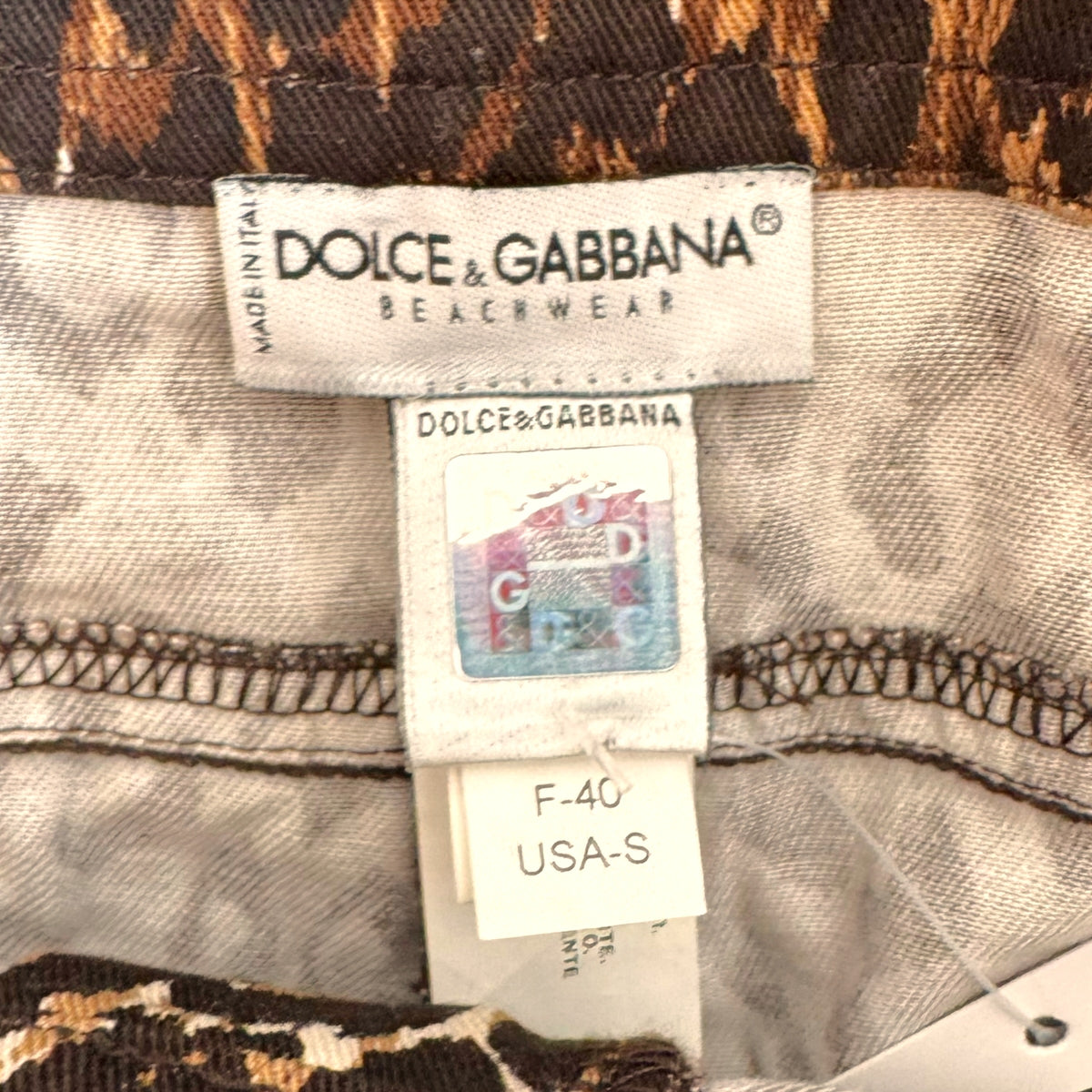 Dolce & Gabbana Leopard Print Low Rise Beach Shorts