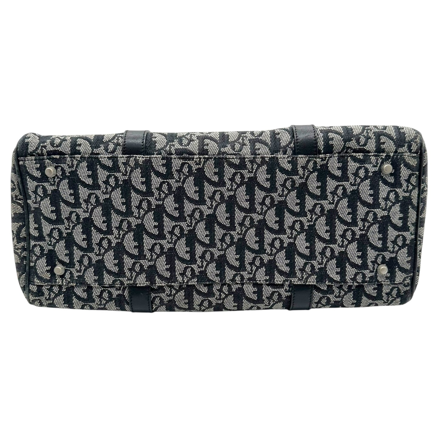 Christian Dior Metal Black Trotter Monogram Logo Charm Shoulder Bag - Outfit Repeater