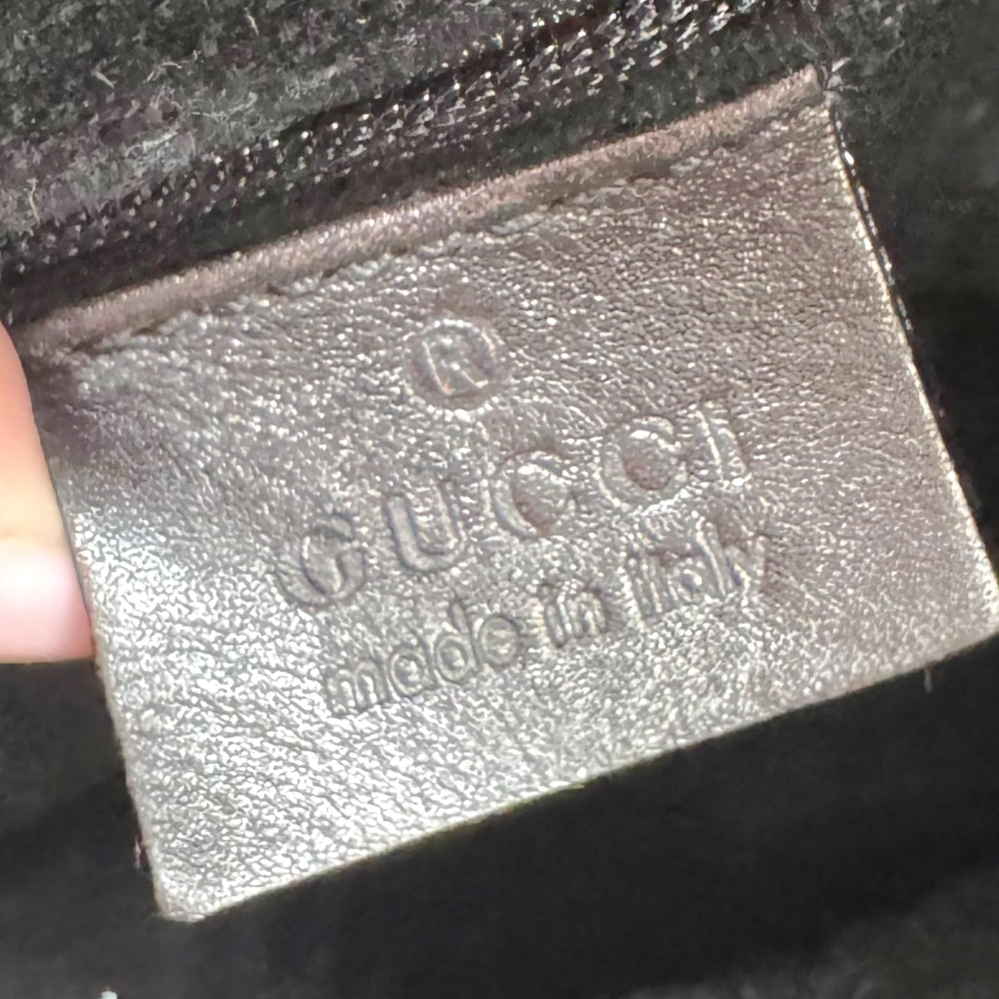 Gucci by Tom Ford Brown Suede Monogram Bucket Bag