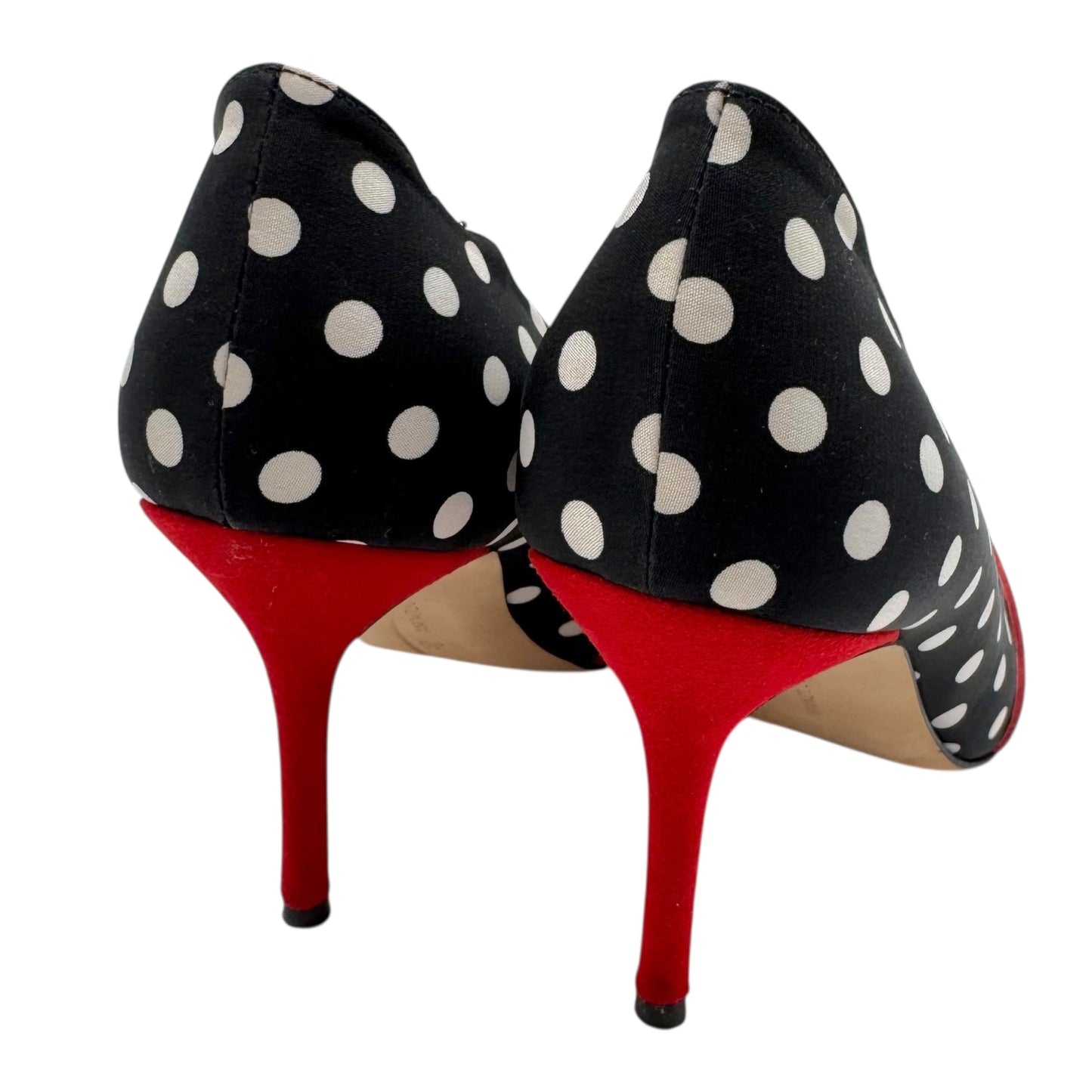 Manolo Blahnik Black & Red Polka Dot Heels - Outfit Repeater