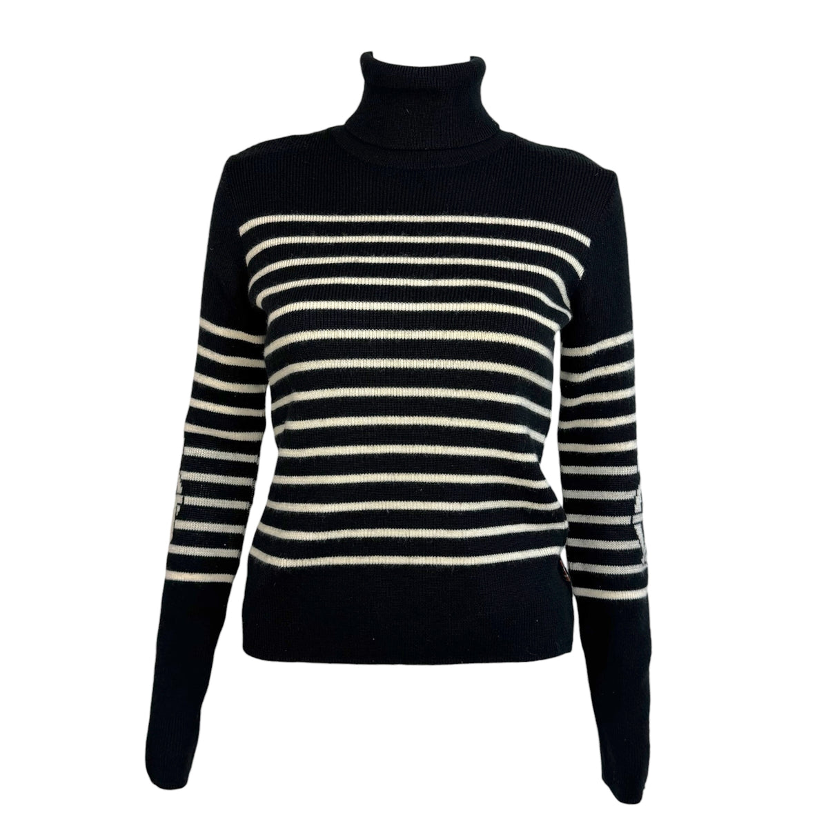 Jean Paul Gaultier Turtleneck Sweater Black White Stripes