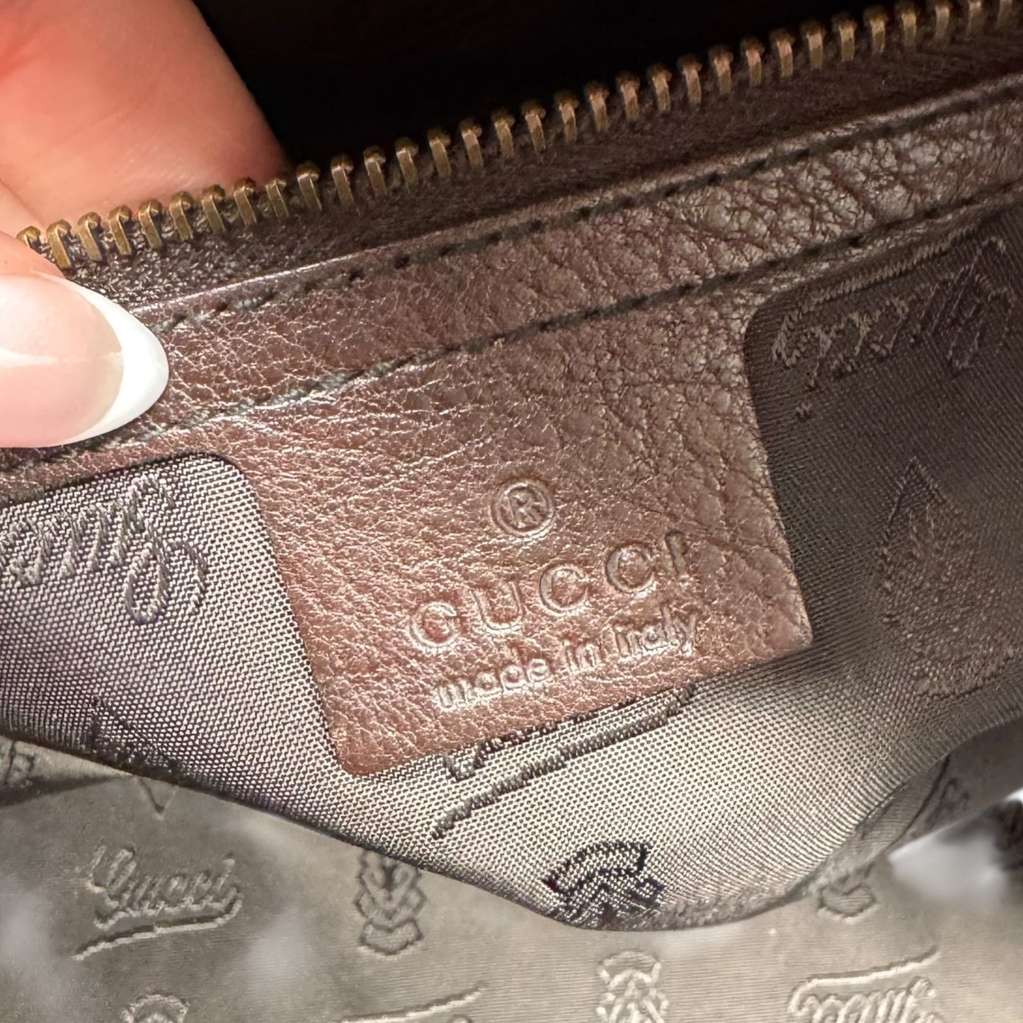 Gucci Babouska Brown Leather & Suede Studded Boston Bag - Outfit Repeater