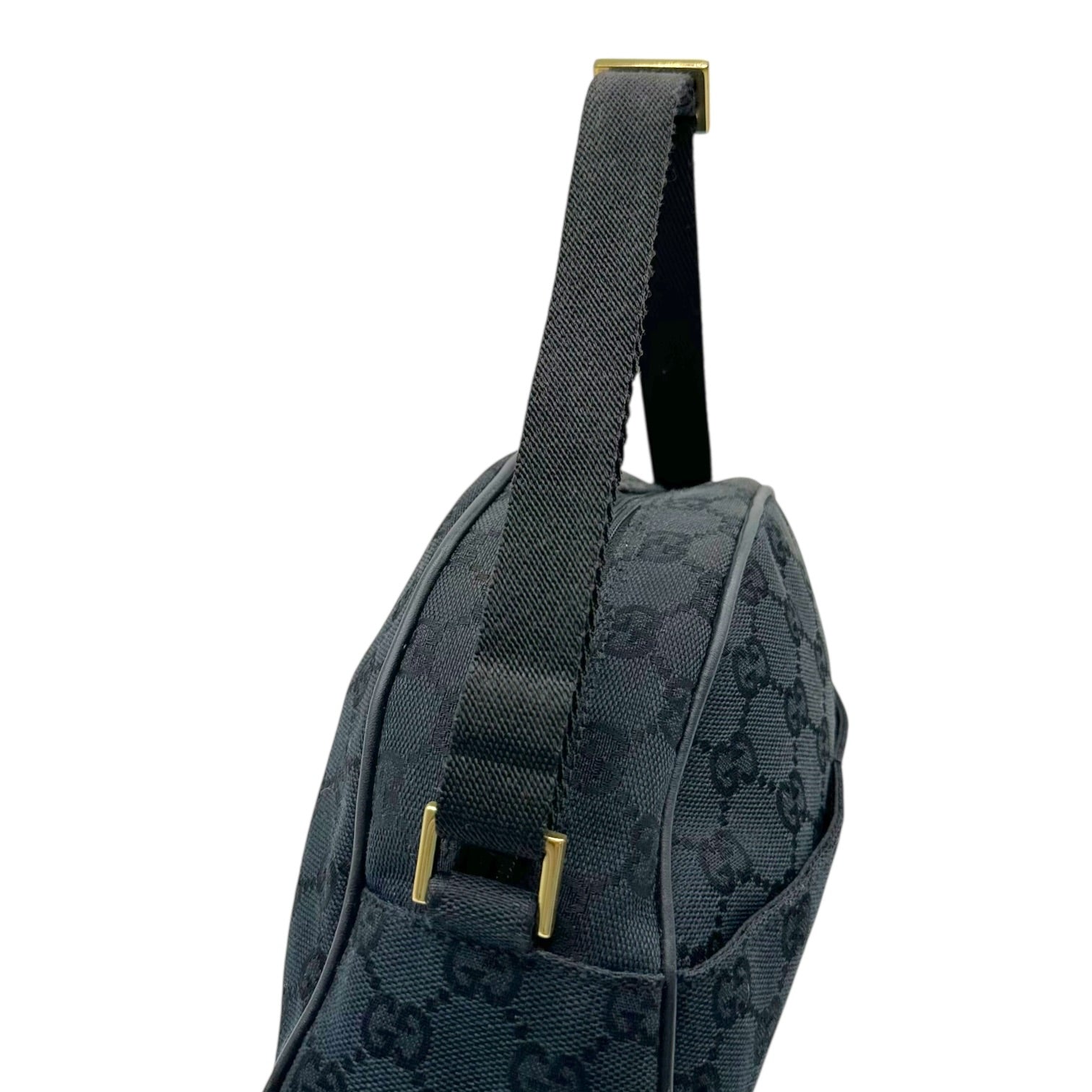 Gucci Black Monogram Crescent Mini Bag