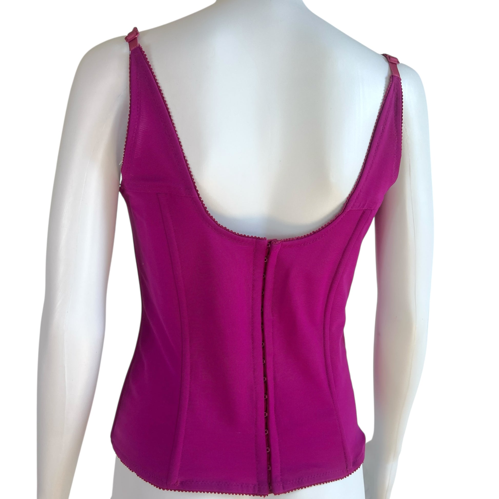 D&G Dolce & Gabbana Bright Purple Lace Corset Top - Outfit Repeater