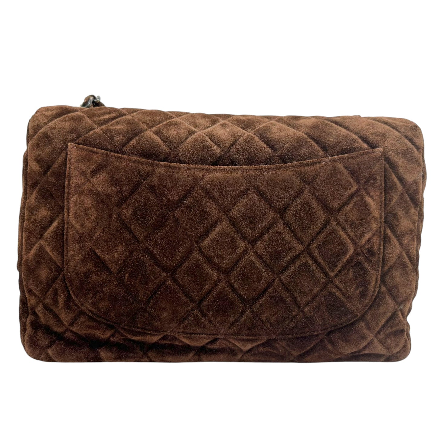 Chanel Brown Suede Medium Flap Shoulder Bag - Outfit Repeater