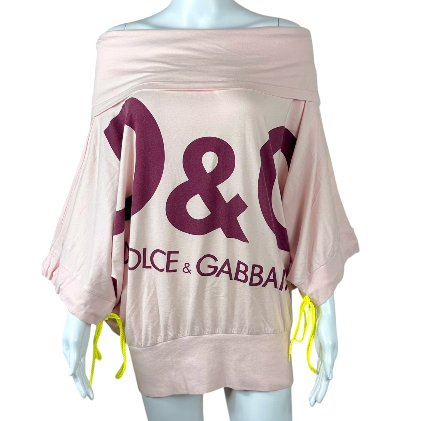 D&G Dolce & Gabbana Pink Oversized Logo T-Shirt - Outfit Repeater