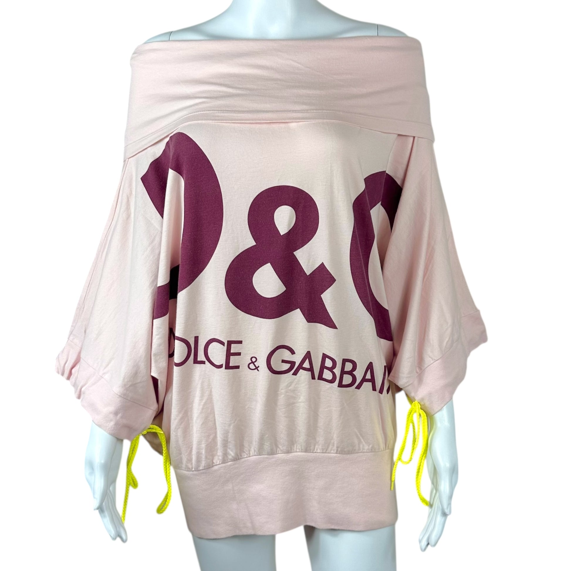 D&G Dolce & Gabbana Pink Oversized Logo T-Shirt - Outfit Repeater