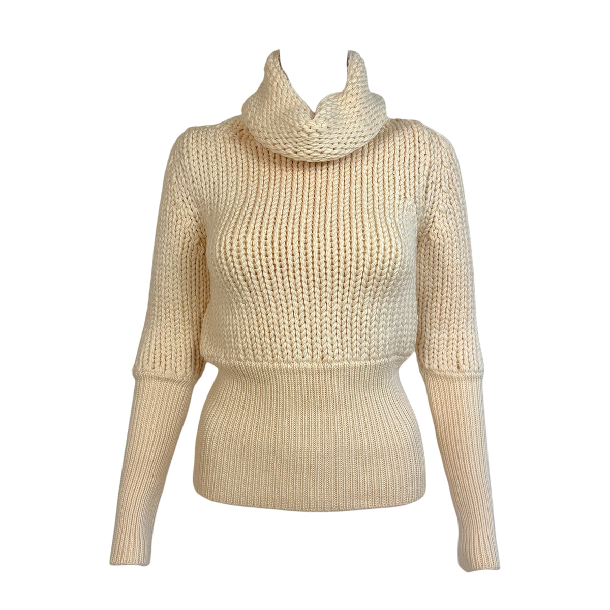 Gucci by Tom Ford Ivory Heavy Knit Turtleneck Sweater
