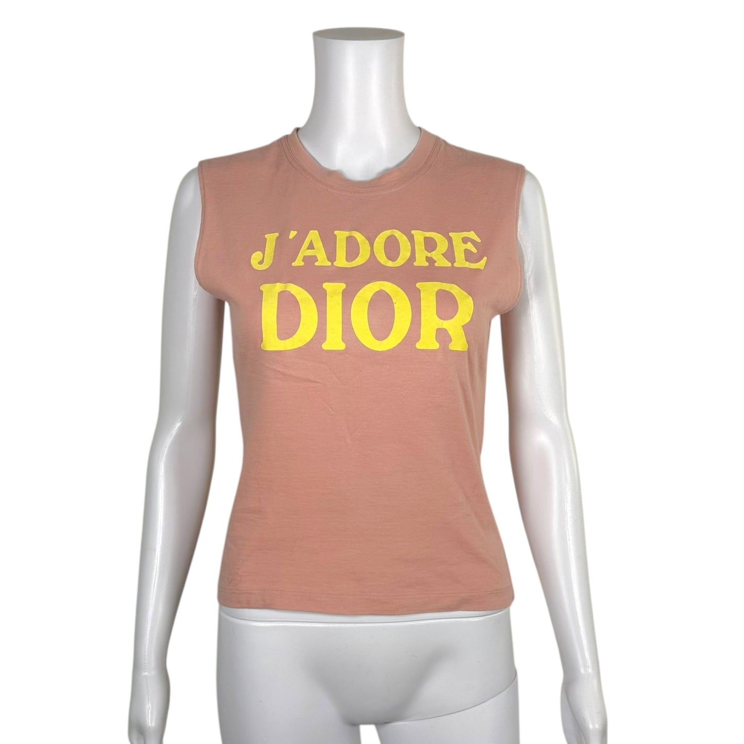 Christian Dior S/S 2002 Pink & Yellow J'Adore Dior Tank Top