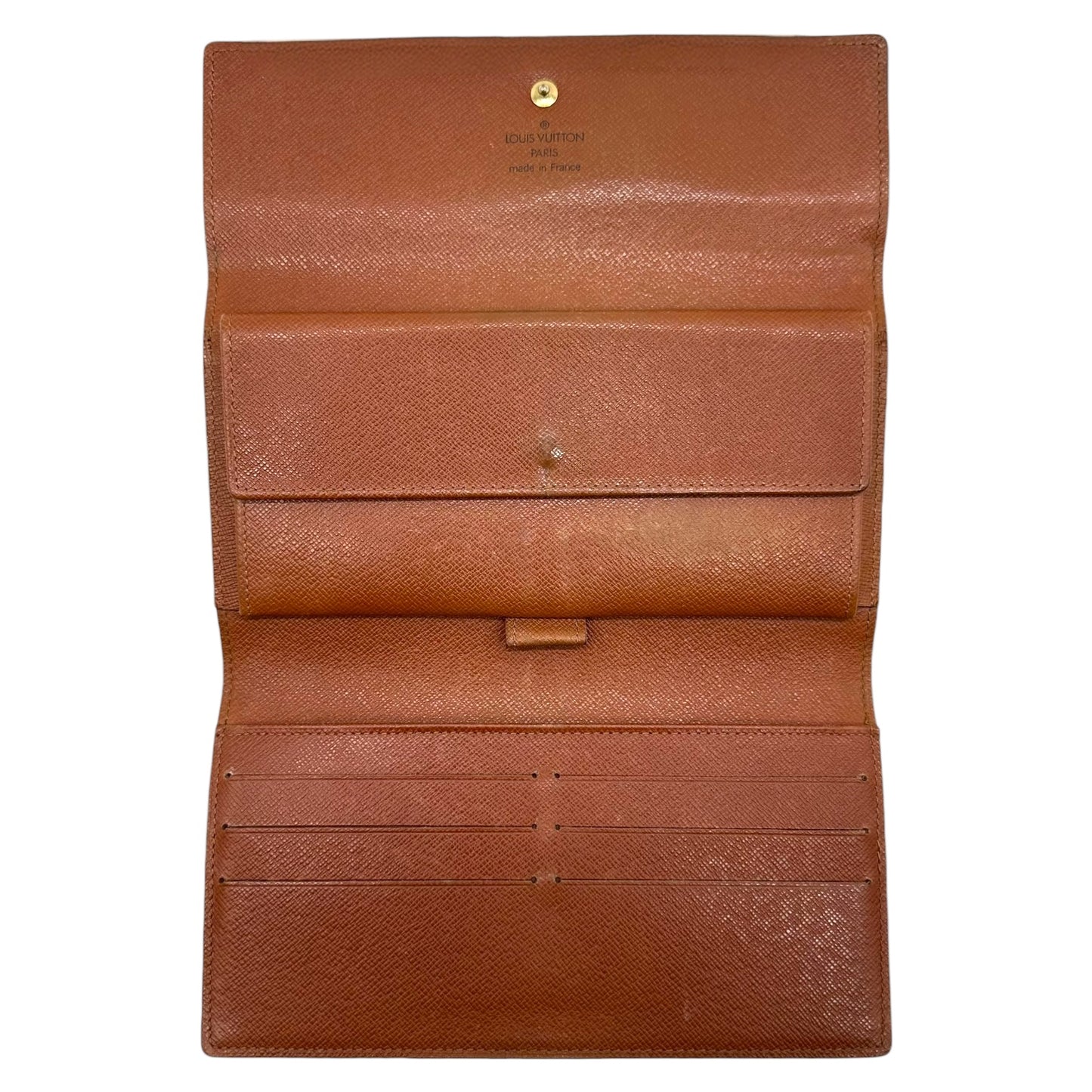 Louis Vuitton Classic Monogram Sarah Snap Long Wallet