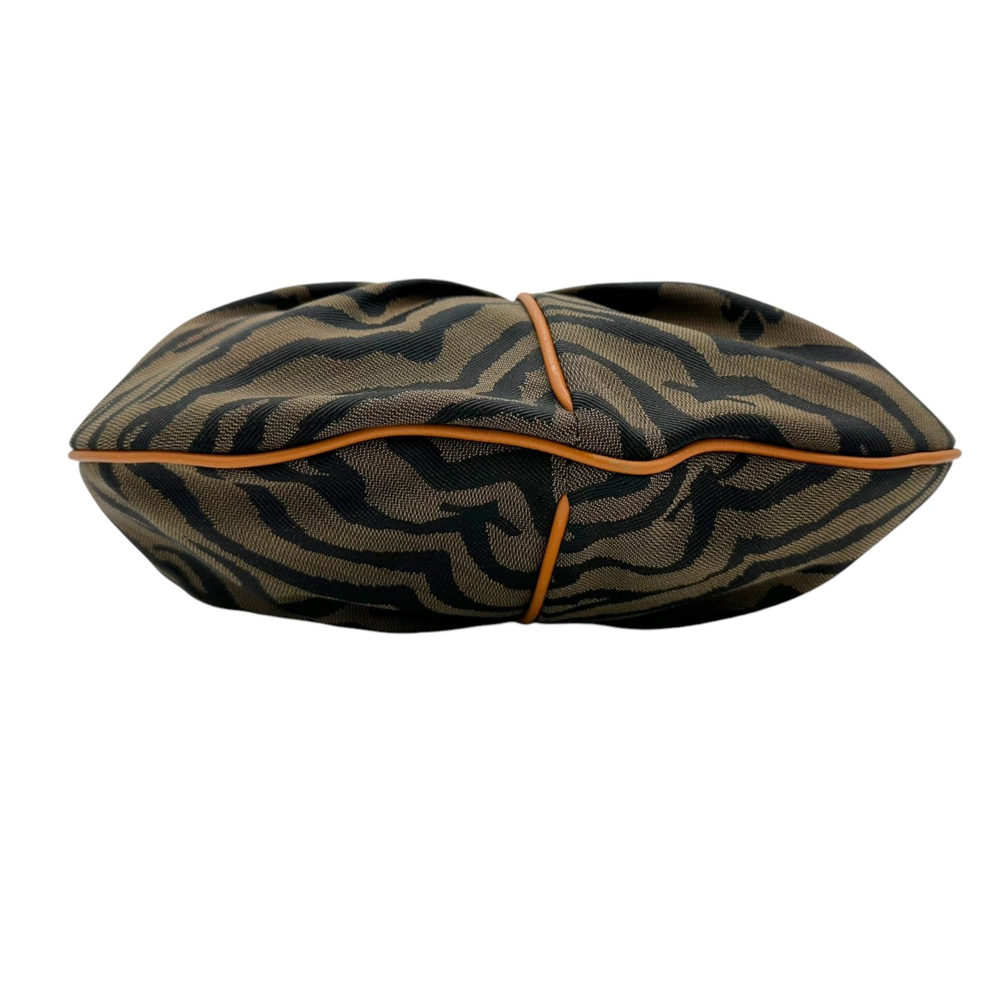 Fendi Zebra Print Crescent Canvas Shoulder Bag - Outfit Repeater